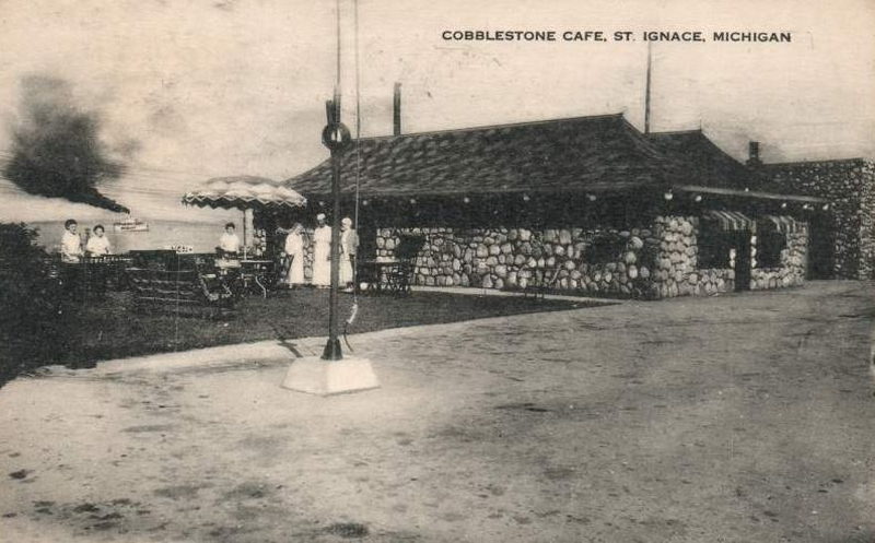 Cobblestone Cafe - Vintage Postcard (newer photo)